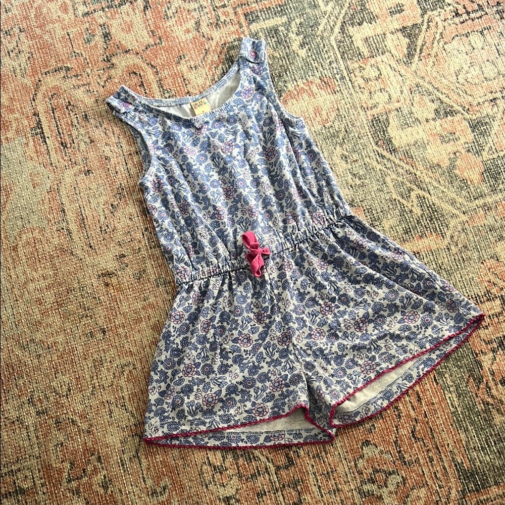 Harper Canyon Little Girl Blue Floral Print Romper Size 4